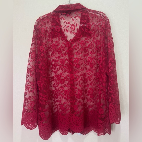 George Red Lace Top - Picture 5 of 5